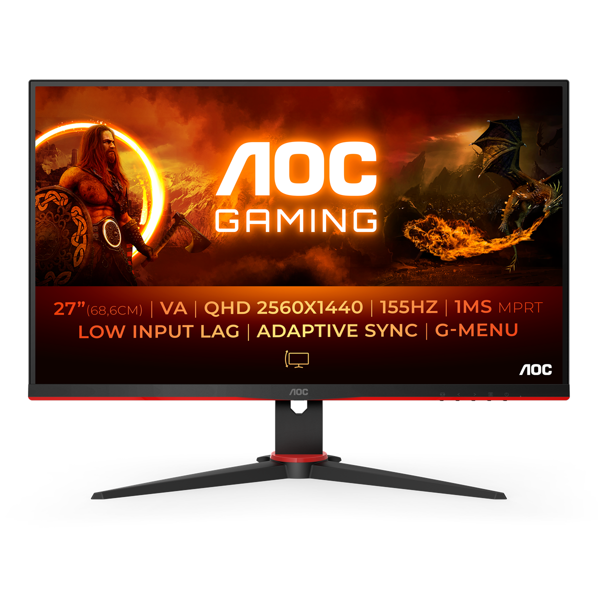 AOC 27" Q27G2E | 2560x1440 | VA | 1ms | 155Hz