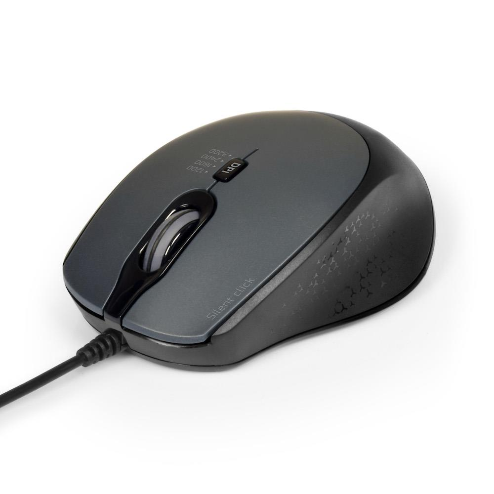 PORT Designs Wired Silent Mouse (USB-C & USB-A)